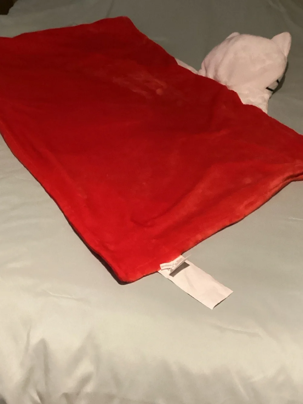 Sanrio Hello Kitty Red Plush Hooded Throw with Bow